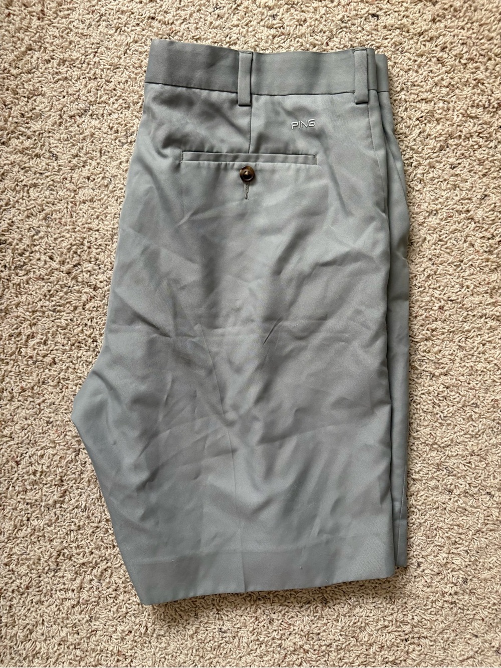 PING Chapman Golf Shorts Men's 38 Gray Plain Front Lightweight Performance LN
